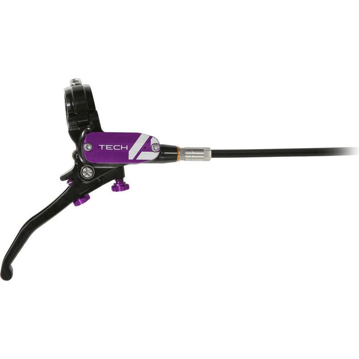 Hope Tech 4 E4 Disc Brake and Lever Set - Rear Hydraulic Post Mount Purple