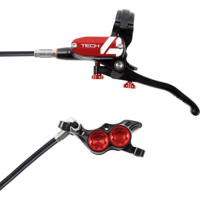Hope Tech 4 E4 Disc Brake and Lever Set - Front Hydraulic Post Mount Red