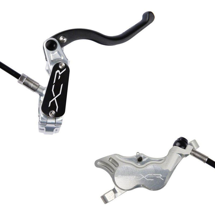 Hope XCR Pro E4 Disc Brake and Lever Set - Rear Hydraulic Post Mount Silver