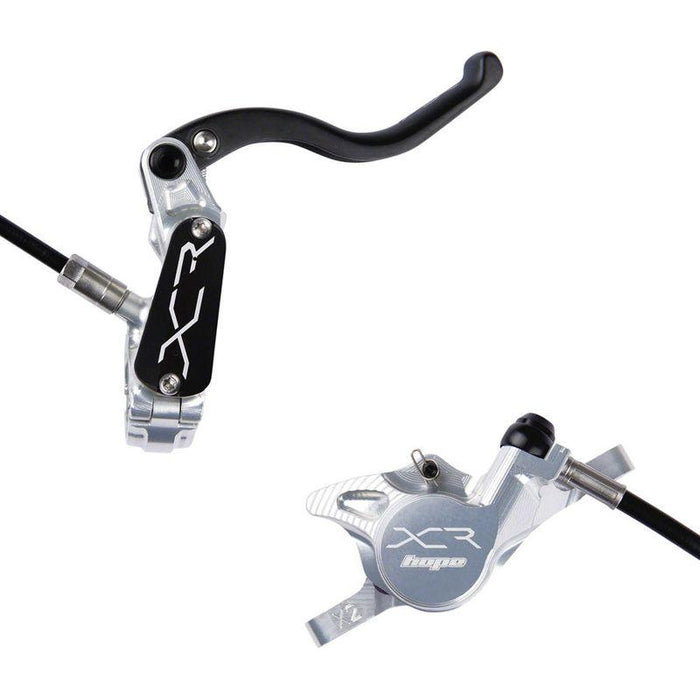 Hope XCR Pro X2 Disc Brake and Lever Set - Rear Hydraulic Post Mount Silver