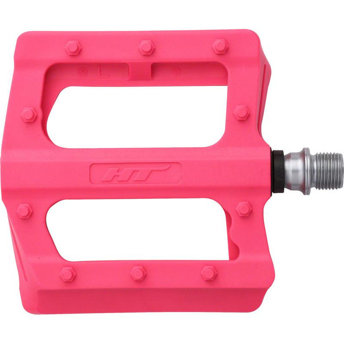 HT Components PA12 Pedals - Platform Composite 9/16 Neon Pink