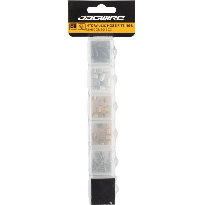 Jagwire Hydraulic Hose Fittings Mini Combo Box for SRAM and Shimano Brakes