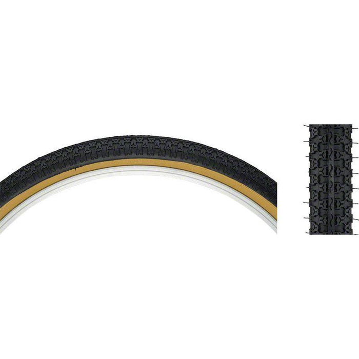 Kenda Street K52 Tire - 24 x 1.75 Clincher Wire Black/Tan 22tpi
