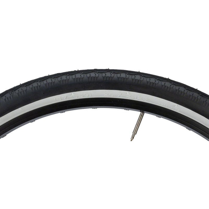 Kenda Cruiser K130 Tire - 26 x 2.125 Clincher Wire Black/White 22tpi
