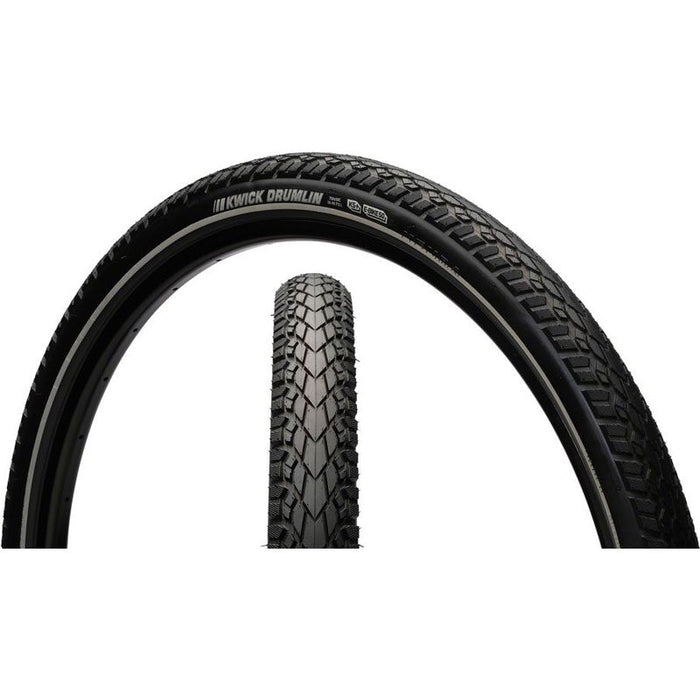 Kenda Kwick Drumlin Tire - 26 x 2.2 Clincher Wire Black/Reflective 60tpi KS