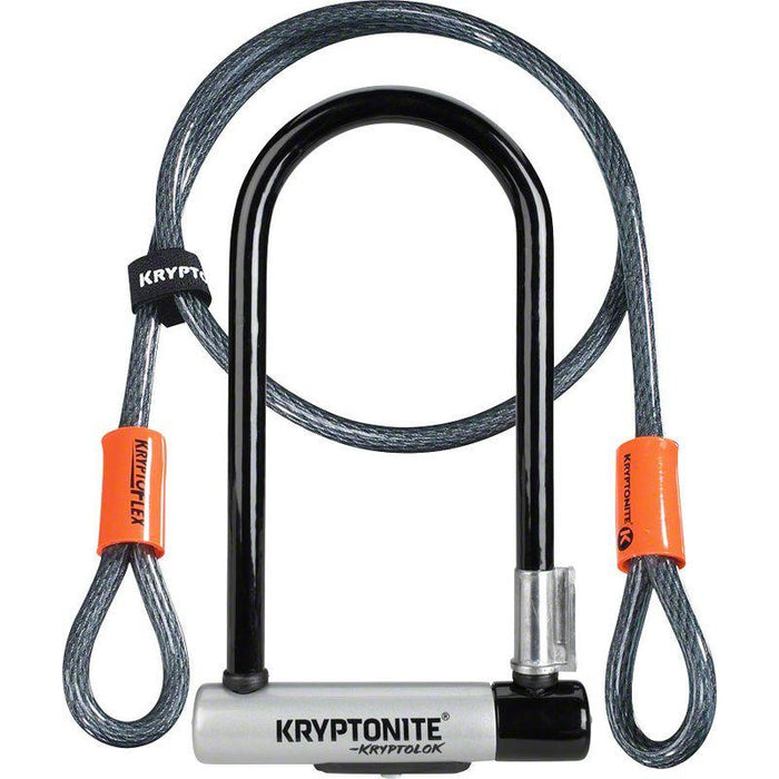 Kryptonite KryptoLok U-Lock - 4 x 9 Keyed Black Includes 4' cable and bracket