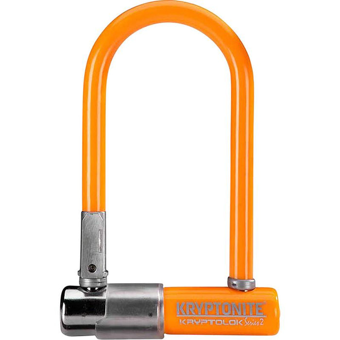 Kryptonite Krypto Series 2 Mini-7 U-Lock - 3.25 x 7 Keyed Orange Includes bracket