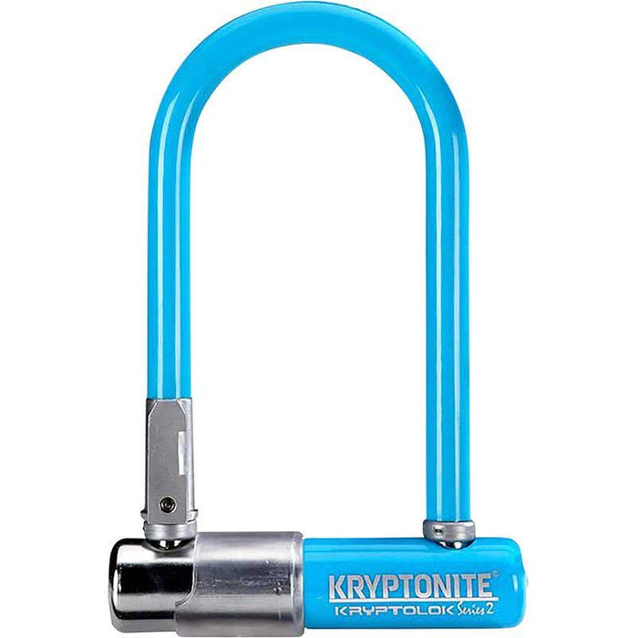 Kryptonite Krypto Series 2 Mini-7 U-Lock - 3.25 x 7 Keyed Blue Includes bracket