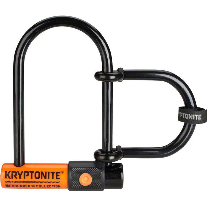 Kryptonite Messenger Mini Plus U-Lock - 3.75 x 6.5 Keyed Black Includes 3.25 wheel extender shackle