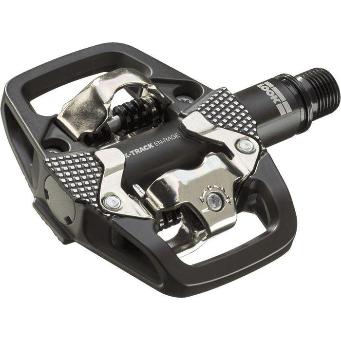 LOOK X-TRACK EN-RAGE Pedals - Dual Sided Clipless with Platform Chromoly 9/16 Black