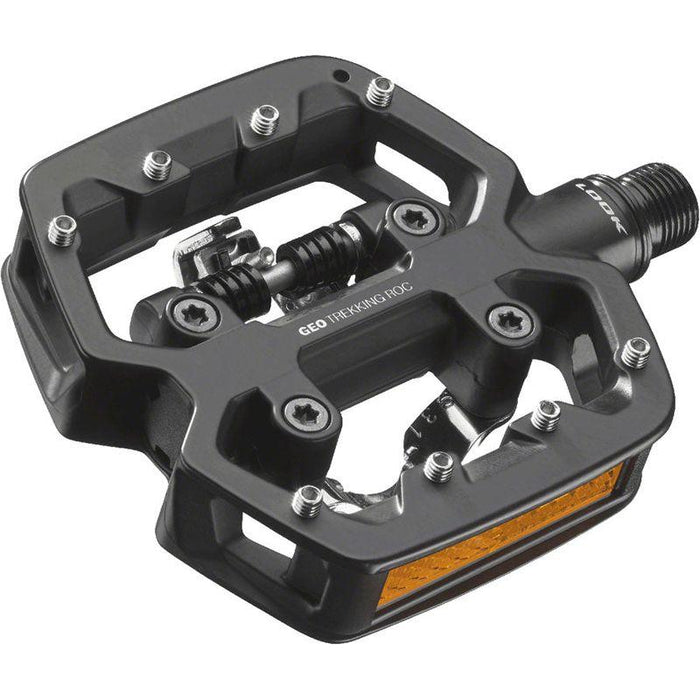 LOOK GEO TREKKING ROC Pedals - Single Side Clipless with Platform Chromoly 9/16 Black