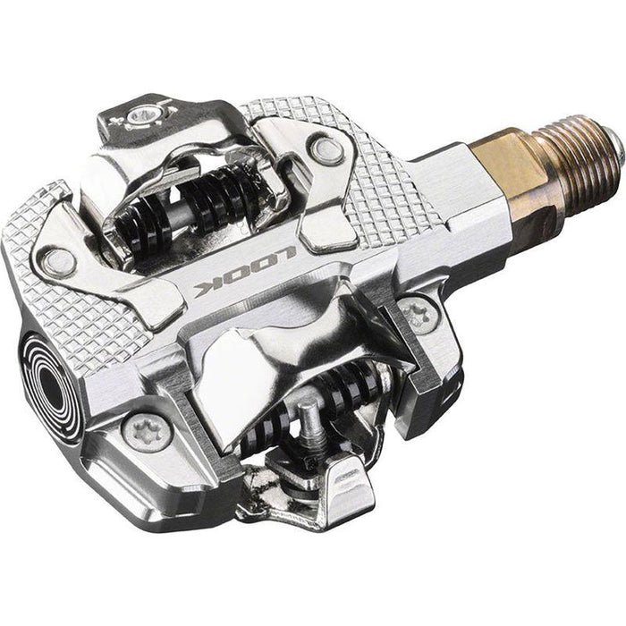 LOOK X-TRACK Single Power Pedals - Dual Sided Clipless Chromoly 9/16 Silver