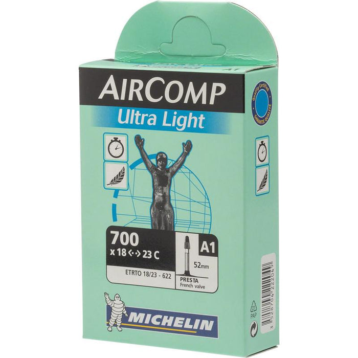Michelin Aircomp Ultra Light Tube - 700 x 18 - 23mm 52mm Presta Valve