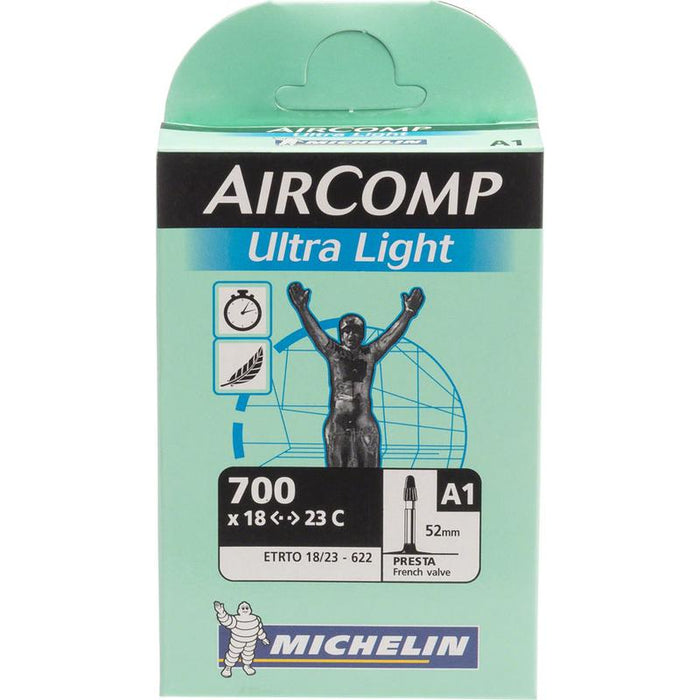 Michelin Aircomp Ultra Light Tube - 700 x 18 - 23mm 52mm Presta Valve