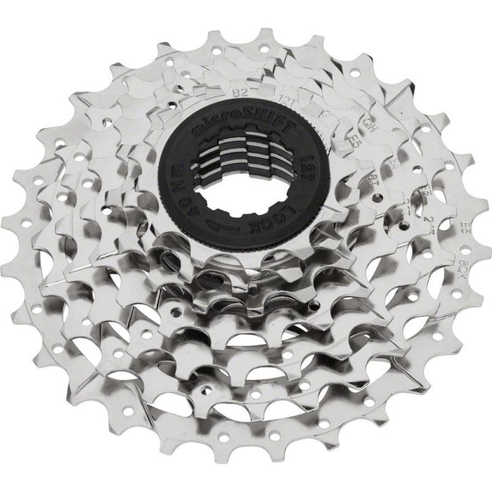 microSHIFT H07 Cassette - 7 Speed 12-28t Silver Nickel Plated