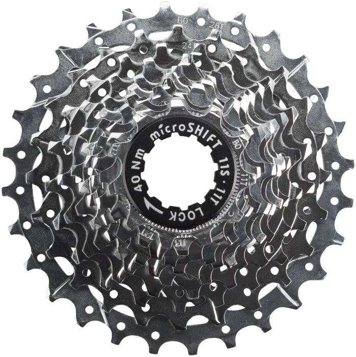 microSHIFT H11 Cassette - 11 Speed 11-28t Silver Chrome Plated
