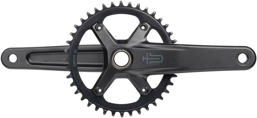 microSHIFT Sword 1x Crankset - 165mm 10-Speed 40t 110 Asym BCD 24mm Spindle Black