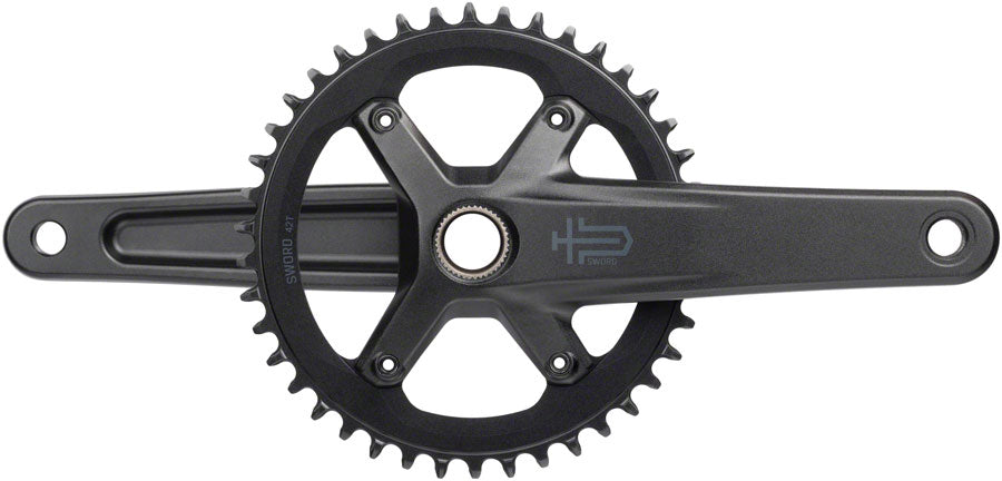 microSHIFT Sword 1x Crankset - 172.5mm 10-Speed 42t 110 Asym BCD 24mm Spindle Black