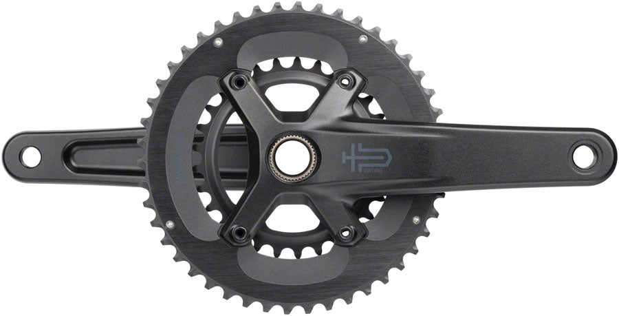 microSHIFT Sword 2x Crankset - 170mm 10-Speed 46/29t 110 Asym BCD 24mm Spindle Black