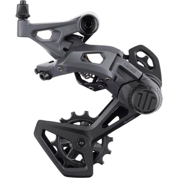 microSHIFT Sword Rear Derailleur - 10-Speed Medium Cage Compatible with Sword 1x Gray