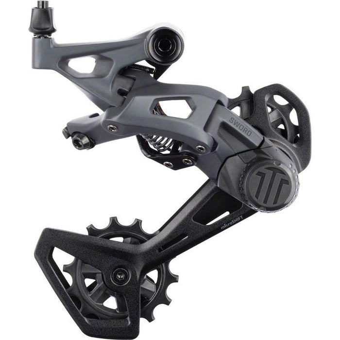 microSHIFT Sword Rear Derailleur - 10-Speed Long Cage Compatible with Sword 2x Gray