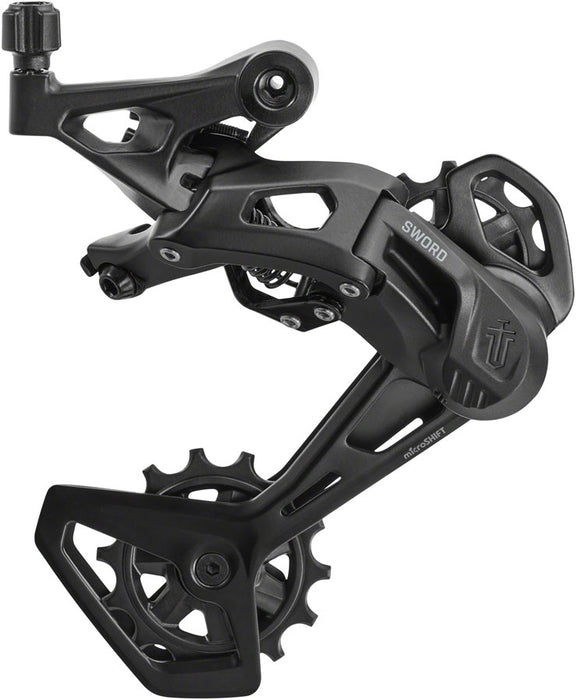 microSHIFT Sword Black Rear Derailleur - 9-Speed Long Cage Compatible with Sword Black 2x Black