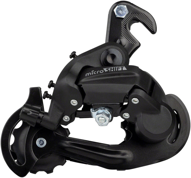 microSHIFT M21 Rear Derailleur - 67 Speed Short Cage Dropout Claw Hanger Black
