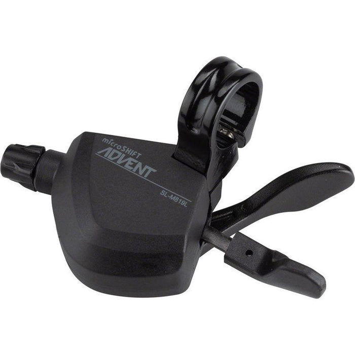 microSHIFT ADVENT Xpress Left Trigger Shifter - Double Shifter for 2x9 Speed MTB Front Derailleurs Black