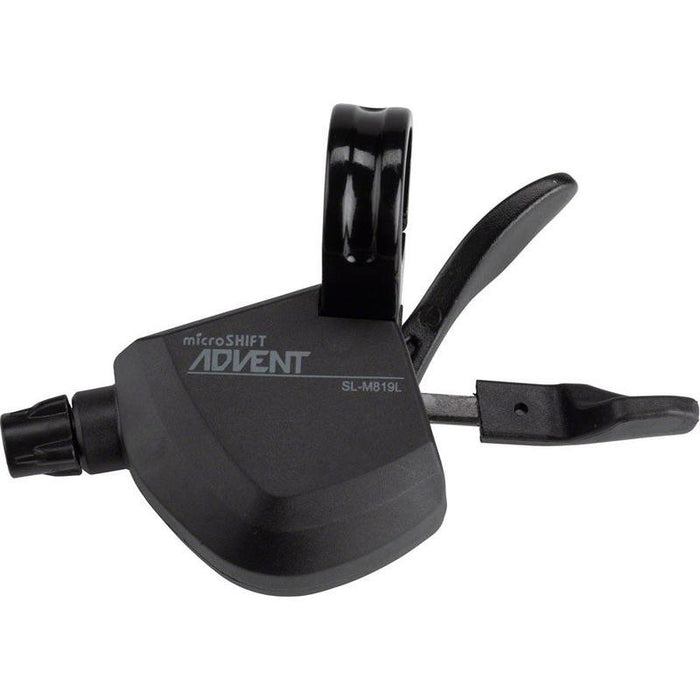 microSHIFT ADVENT Xpress Left Trigger Shifter - Double Shifter for 2x9 Speed MTB Front Derailleurs Black