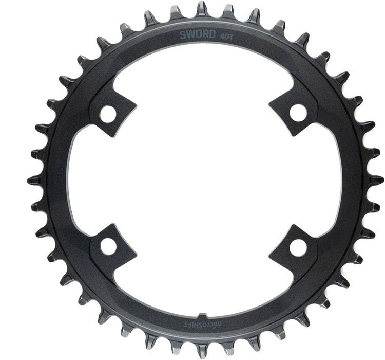 microSHIFT Sword Chainring - 40t 110 Asym BCD For 1x 9/10-Speed Black