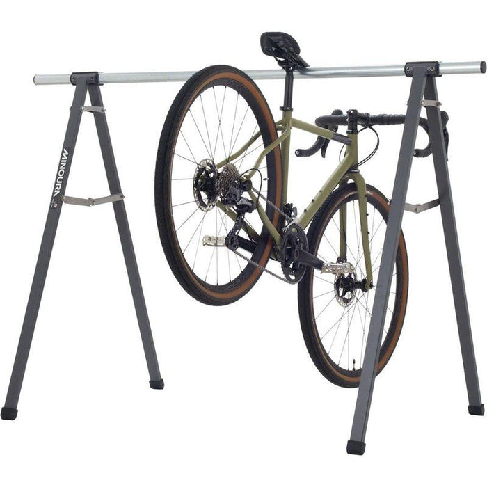Minoura Level-170HS Saddle Nose Bike Stand - 5-bike Silver/Black