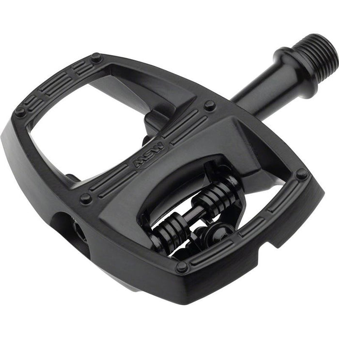 MSW Flip II Pedals - Single Side Clipless with Platform Aluminum 9/16 Black