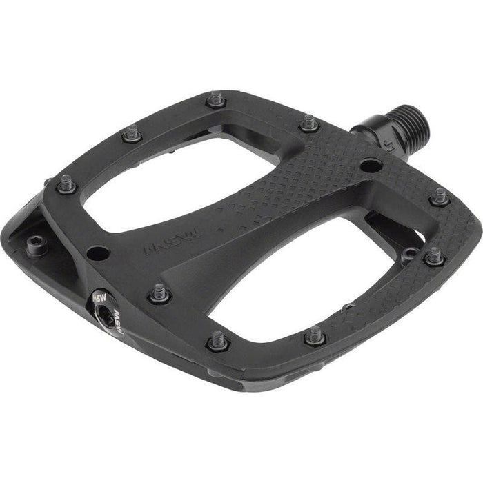 MSW Thump Pedals with Replaceable Pins - Platform Composite 9/16 Black