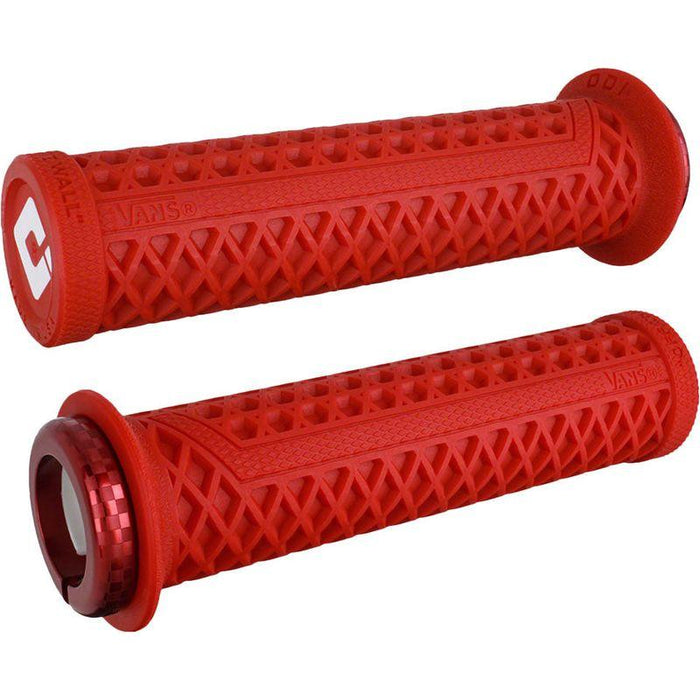 ODI Vans V2.1 Grips - White/Red/Red Lock-On