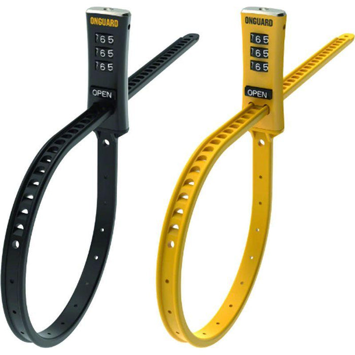 OnGuard ZipLock Combo Lock - Black/Yellow Pack of 2