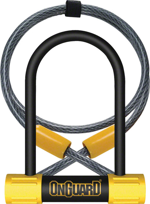 OnGuard BullDog Series U-Lock - 3.5 x 5.5 Keyed Black/Yellow Includes 4' cable and bracket