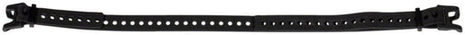 Black leather belt with metal studs on a black background