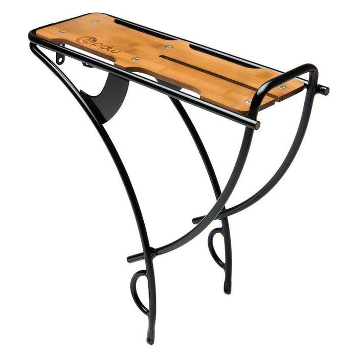 Portland Design Works Loading Dock Rear Rack: Alloy with Bamboo Deck