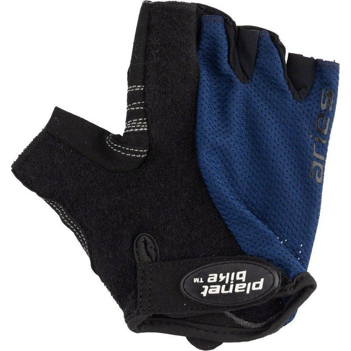 Planet Bike Aries Gloves - Black/Blue Short Finger Medium
