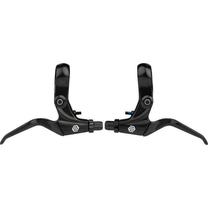 Promax XL-378 Brake Lever Set - Long Pull 2-Finger Tooled Reach Adjust For Linear Pull Brakes Black