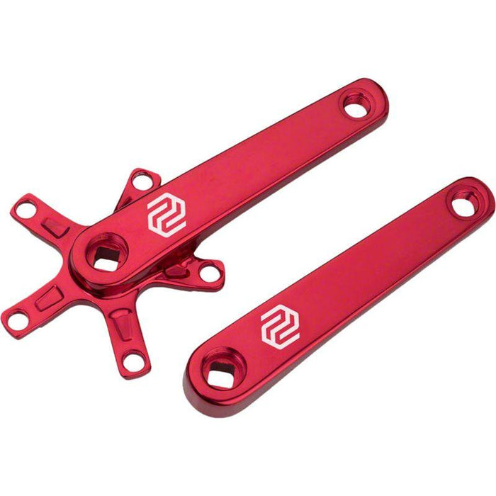Promax SQ-1 Crank Arm Set - 160mm Square Taper JIS Spindle Interface 110mm BCD Red