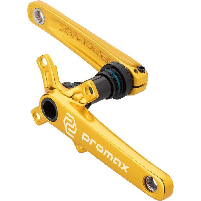 Promax CF-2 Crankset - 165mm 24mm Spindle 2-Piece 68mm English BB Included Gold
