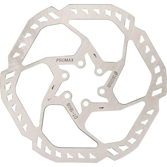 Promax Endurance E1 Disc Brake Rotor - 180mm 6-Bolt Silver