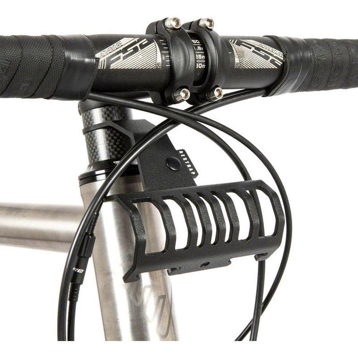 Restrap Bumper Bar Bag Accessory Mount Fits 1-1/8 Threadless Steerer Tubes Black Bicycle Handlerbar Adaptors