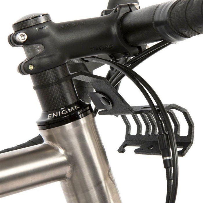 Restrap Bumper Bar Bag Accessory Mount Fits 1-1/8 Threadless Steerer Tubes Black Bicycle Handlerbar Adaptors