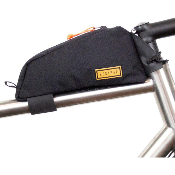 Restrap Strap-On Top Tube Bag Black Bicycle Top Tube Bags