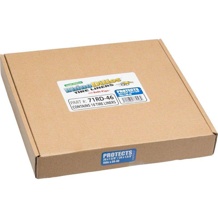 Rhinodillos Packaged in Bulk Box of 10 Bicycle Liners