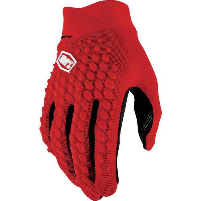 100% Geomatic Gloves - Red Full Finger Men's X-Large