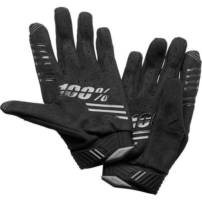 100% R-Core Gloves - Black Full Finger Men's 2X-Large