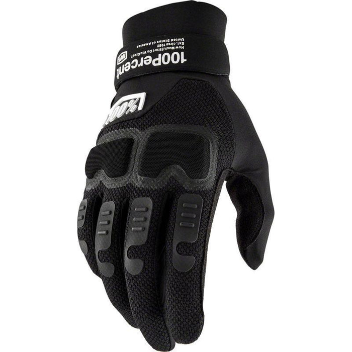 100% Langdale Gloves - Black Full Finger Men's Medium